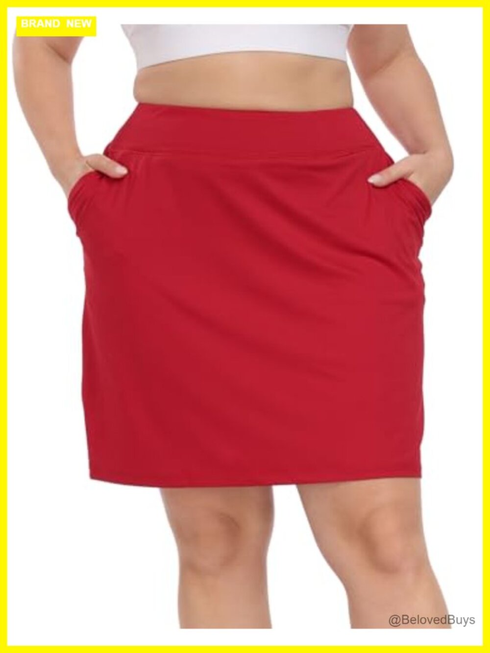 Plus Size Athletic Skort Tennis Golf Skirt Built-in Bike Shorts Pockets